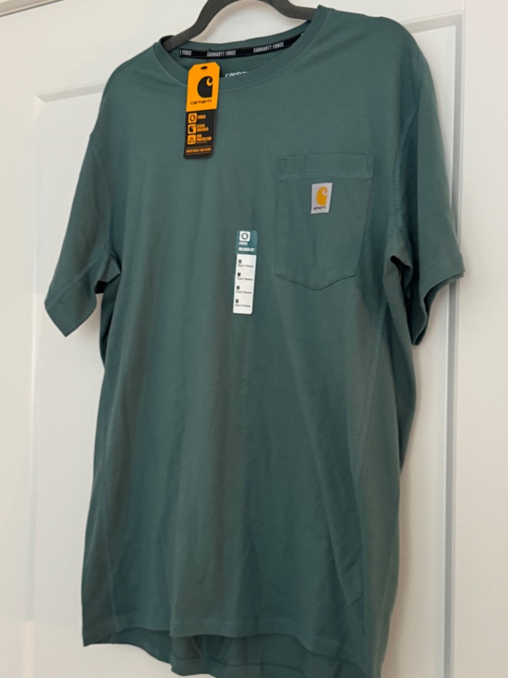 Carhartt Men's Short-Sleeve Pocket Tee in Dusty Teal